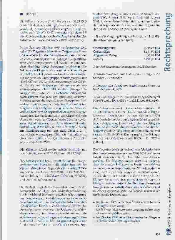 Vorschauseite 2: Rückzahlung von Lehrgangskosten