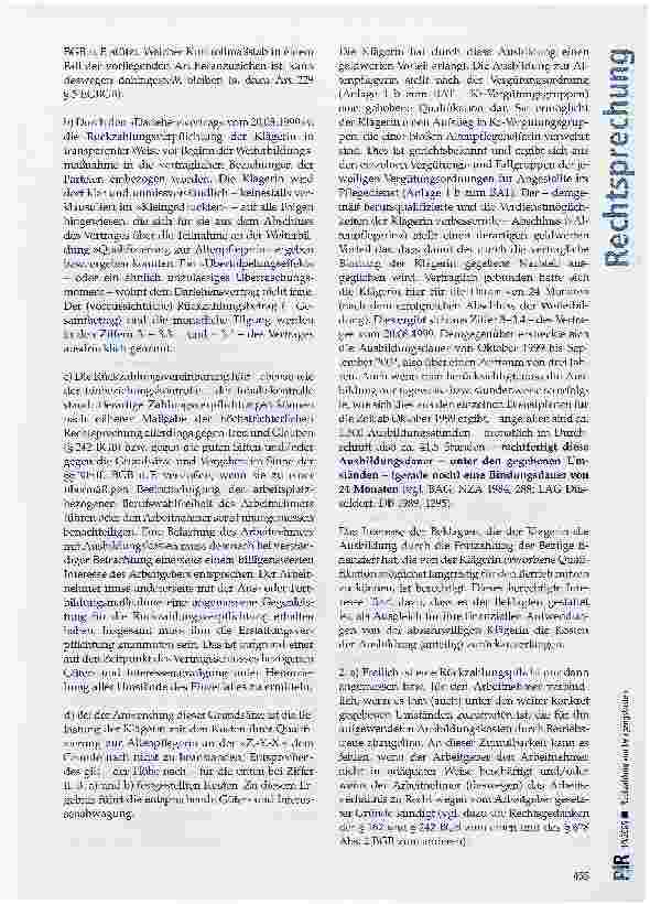 Vorschauseite 4: Rückzahlung von Lehrgangskosten