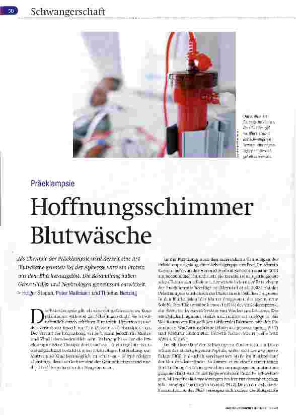 Vorschauseite 1: Hoffnungsschimmer Blutwäsche