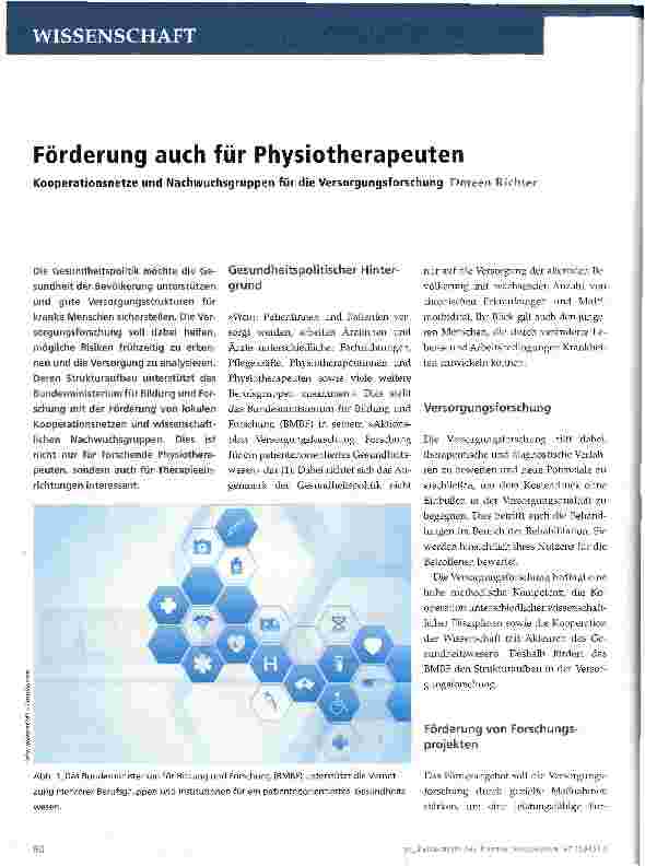 Vorschauseite 1: Förderung auch für Physiotherapeuten