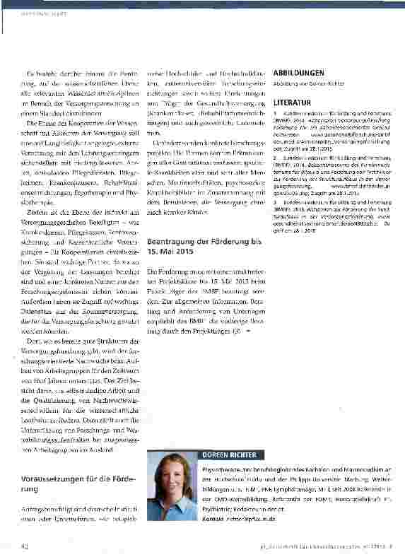 Vorschauseite 3: Förderung auch für Physiotherapeuten