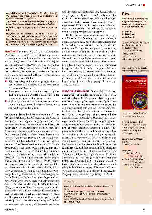Vorschauseite 2: Suffizienz - Wie viel ist genug?