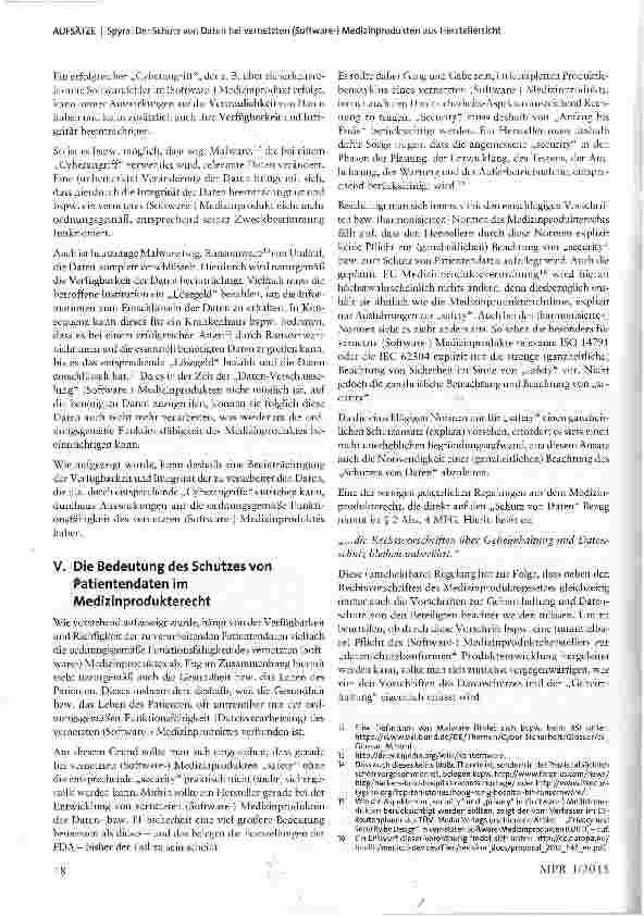Vorschauseite 4: Der Schutz von Daten bei vernetzten (Software-) Medizin Produkten aus Herstellersicht