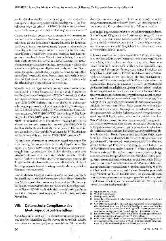 Vorschauseite 6: Der Schutz von Daten bei vernetzten (Software-) Medizin Produkten aus Herstellersicht