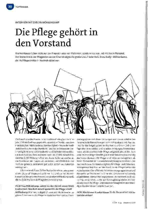 Vorschauseite 1: Die Pflege gehört in den Vorstand