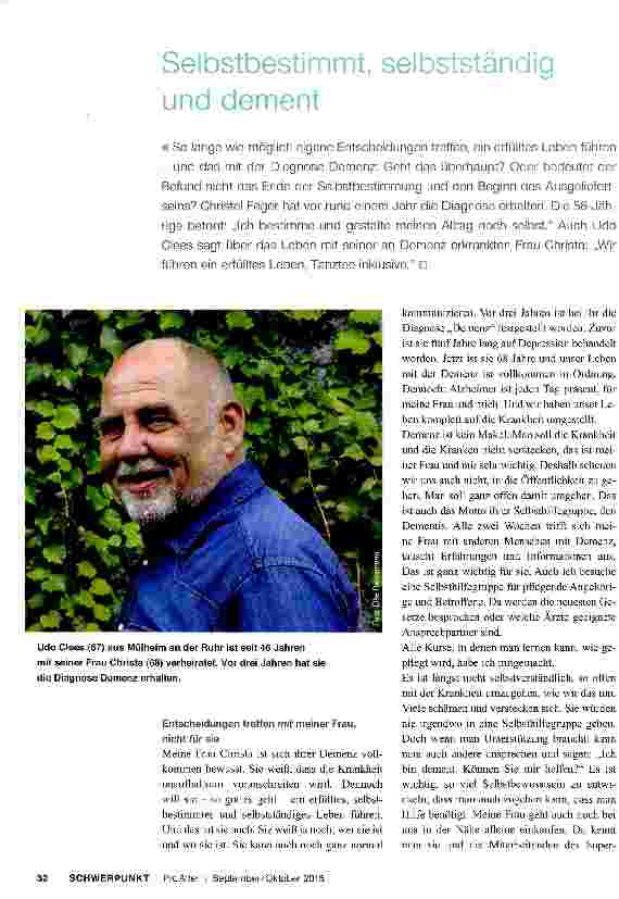 Vorschauseite 1: Selbstbestimmt, selbstständig und dement