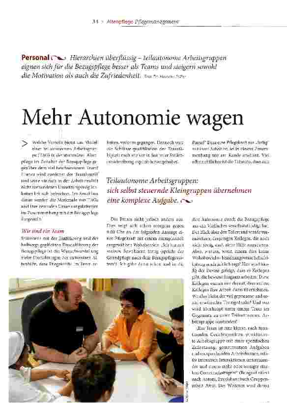 Vorschauseite 1: Mehr Autonomie wagen