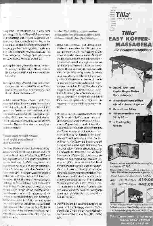 Vorschauseite 2: Tonus, Muskeltonus und spastisches Syndrom: Begriffschaos und der Versuch einer Neuordnung