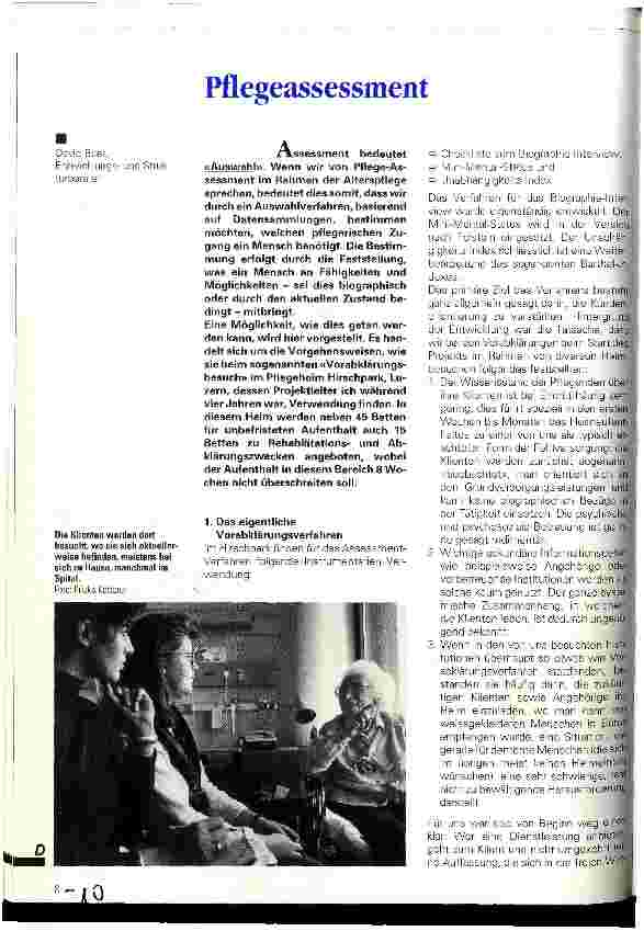 Vorschauseite 1: Pflegeassessment im Rahmen der Alterspflege