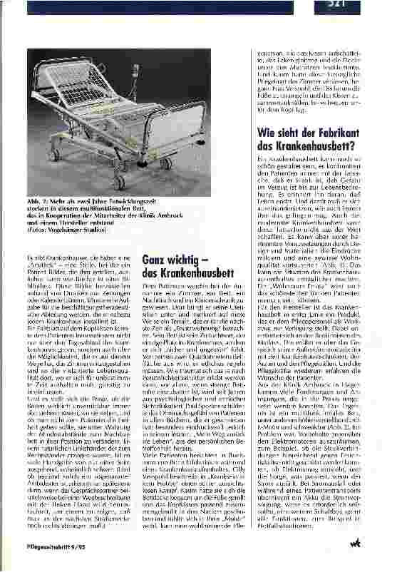 Vorschauseite 2: Das Bett ist der Ort der Geborgenheit für den Patienten im Krankenhaus Wohnung (? ) auf Zeit
