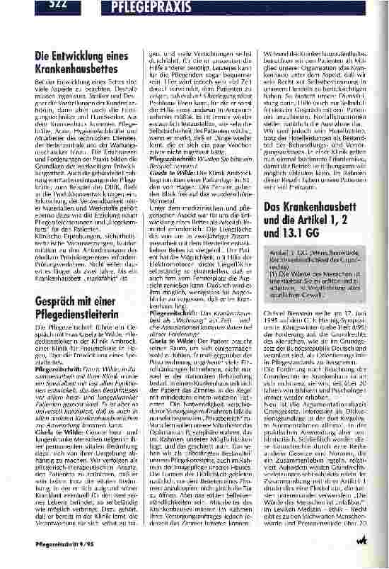 Vorschauseite 3: Das Bett ist der Ort der Geborgenheit für den Patienten im Krankenhaus Wohnung (? ) auf Zeit