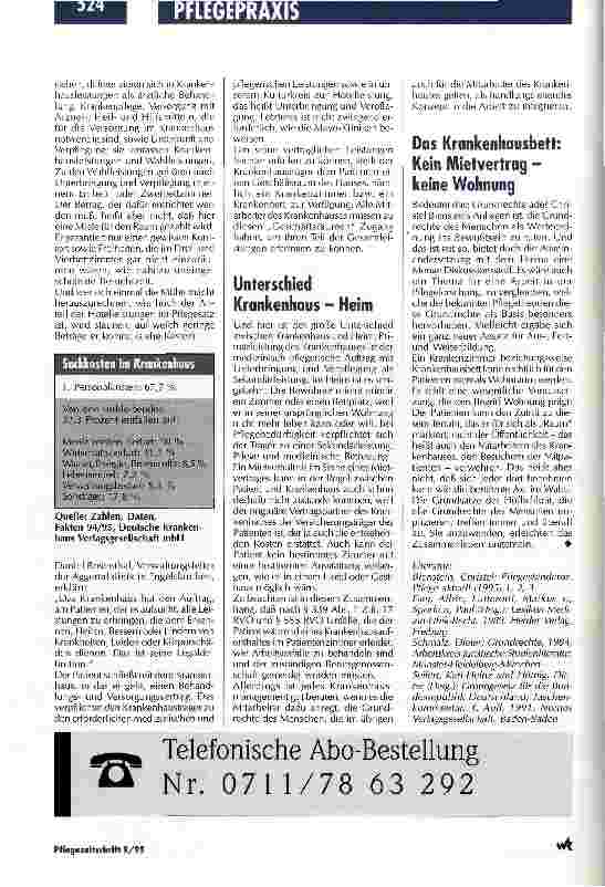 Vorschauseite 5: Das Bett ist der Ort der Geborgenheit für den Patienten im Krankenhaus Wohnung (? ) auf Zeit