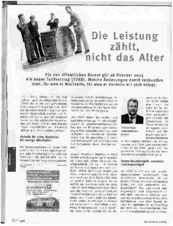 Vorschauseite 1: Die Leistung zählt, nicht das Alter