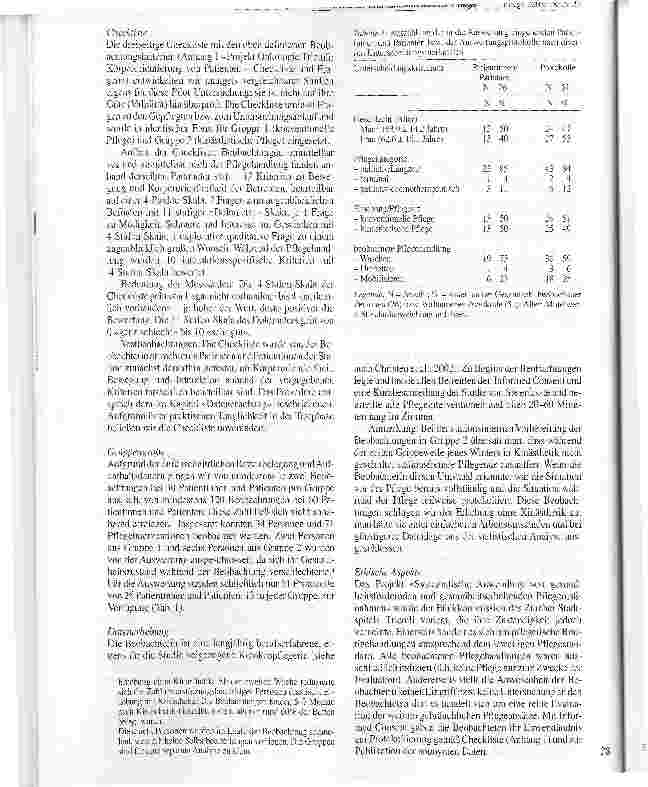Vorschauseite 4: Erfahrungen und Resultate von standardisierten Beobachtungen konventioneller und kinästhetischer Pflege auf einer radioonkologischen Abteilung