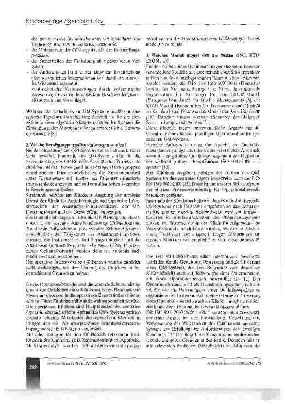 Vorschauseite 3: Zertifizierung eines Operationsbereichs nach ISO 9001: 2000 - Benefit oder Belastung?