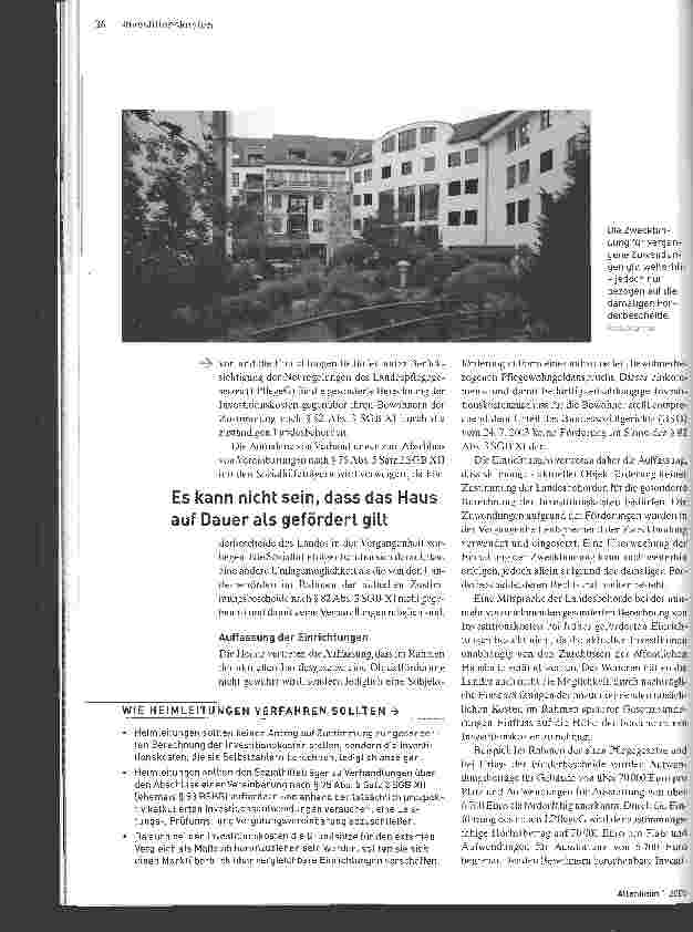 Vorschauseite 2: Umstellung von Objektauf SubjektförderungEinmal gefördert - und für immer in der Zange?