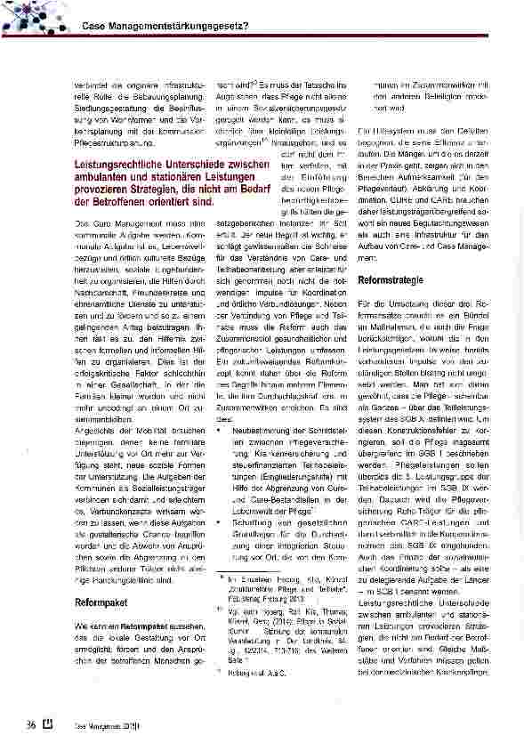 Vorschauseite 5: Case Managementstärkungsgesetz? Konzeptionelle und gesetzgeberische Optionen für dieVerankerung der Pflegeberatung auf kommunaler Ebene im PSG