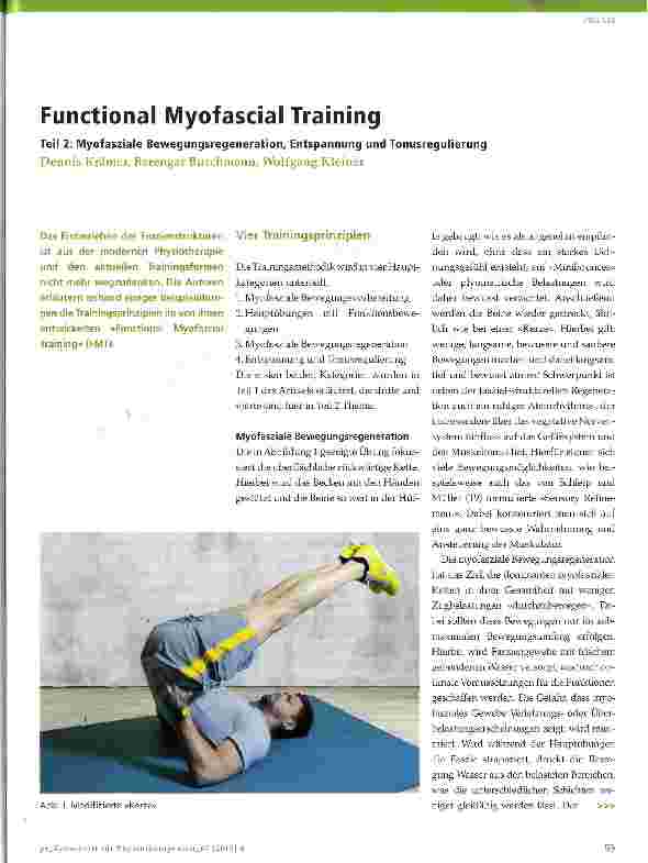 Vorschauseite 1: Functional Myofascial Training Teil 2: Myofasziale Bewegungsregeneration, Entspannung und Tonusregulierung