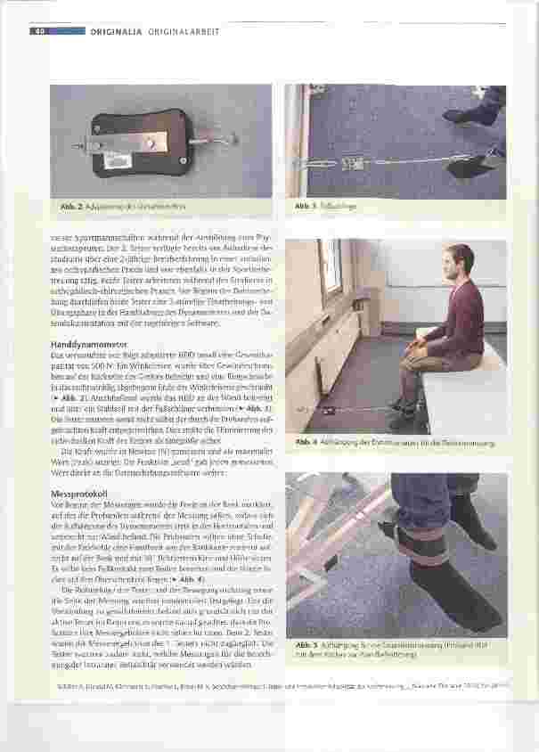 Vorschauseite 3: Interund Intratester-Reliabilität der Kraftmessung von Knieextension und -flexion mit einem modifizierten Handdynamometer an gesunden Probanden