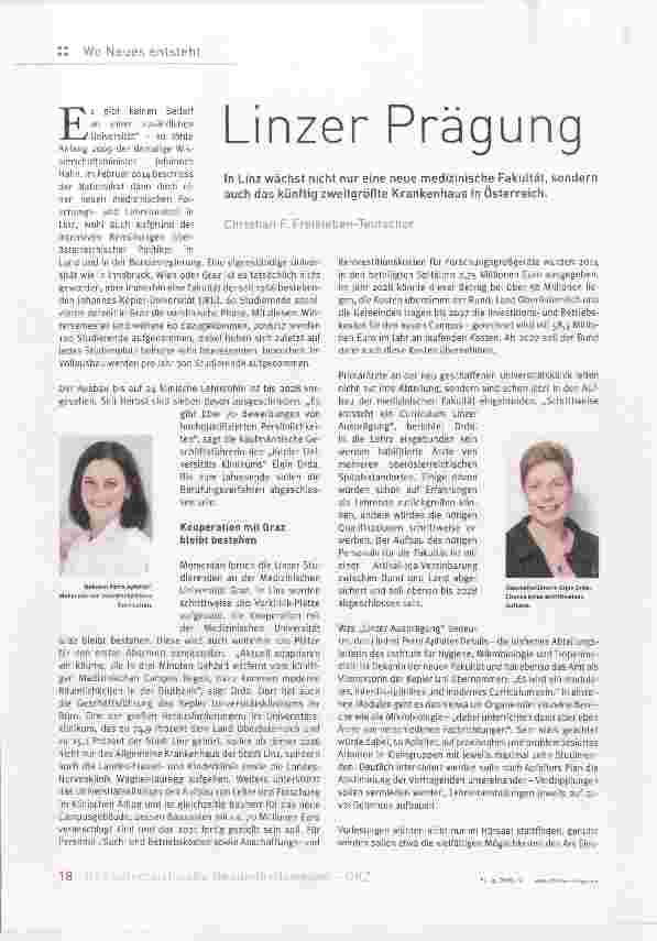 Vorschauseite 1: Linzer Prägung