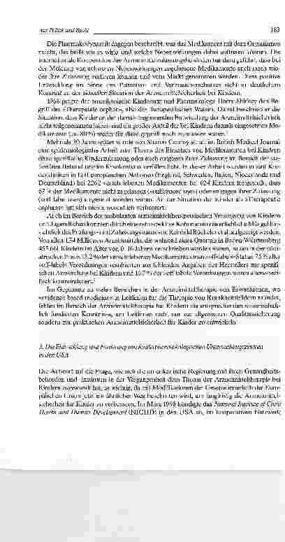 Vorschauseite 2: Arzneimitteltherapie und Arzneimittelprüfung bei Kindern und Jugendlichen