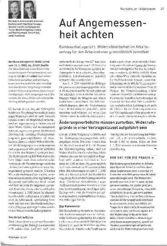 Vorschauseite 1: Auf Angemessenheit achten
