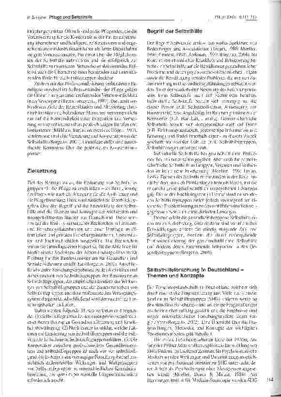 Vorschauseite 2: Pflege und Selbsthilfe im Kontext von chronischer Krankheit und Behinderung