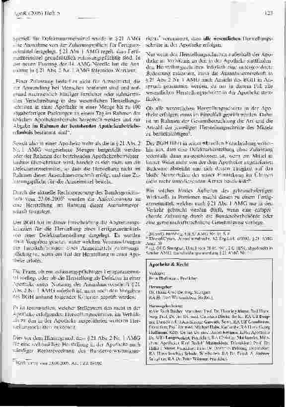 Vorschauseite 2: Rechtliche Grenzen der Herstellung von Fertigarzneimittelnin der Apotheke
