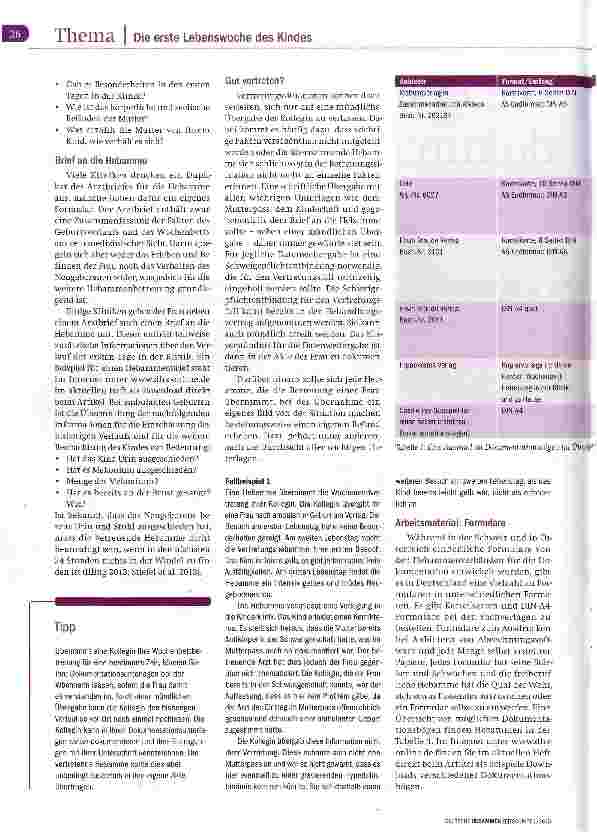 Vorschauseite 2: Die erste Woche dokumentieren