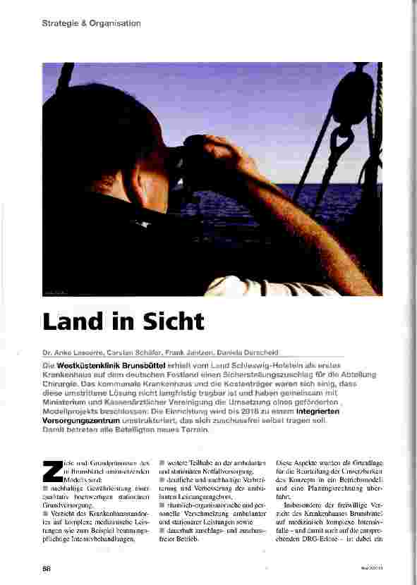 Vorschauseite 1: Land in Sicht