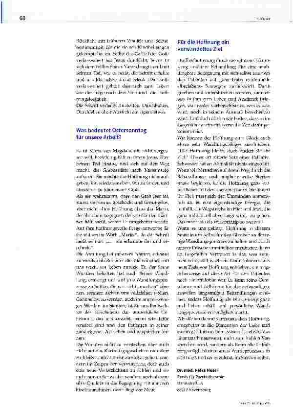 Vorschauseite 2: Hoffnung als Wirkprinzip in der Intensivpflege