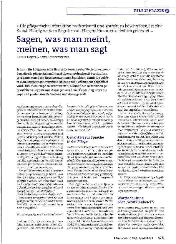 Vorschauseite 1: Sagen, was man meint, meinen, was man sagt