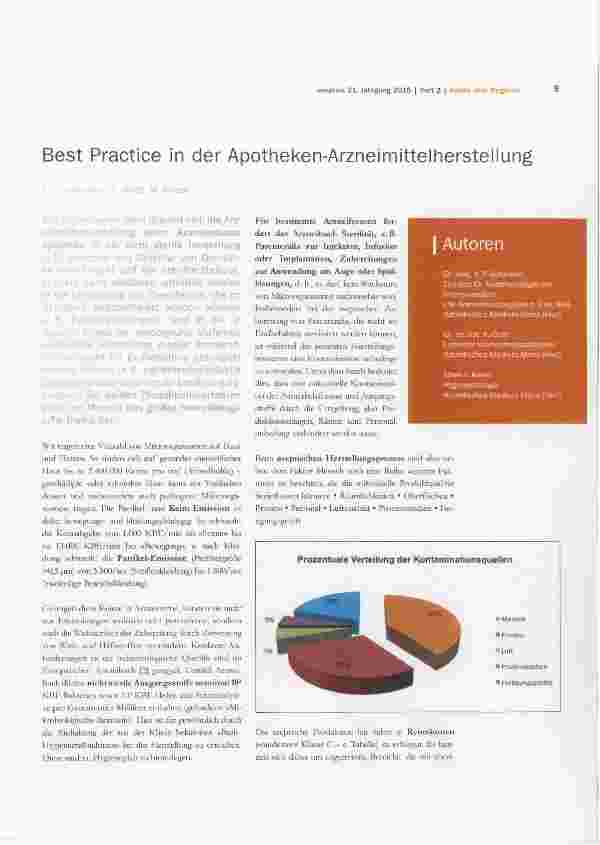Vorschauseite 1: Best Practice in der Apotheken-Arzneimittelherstellung