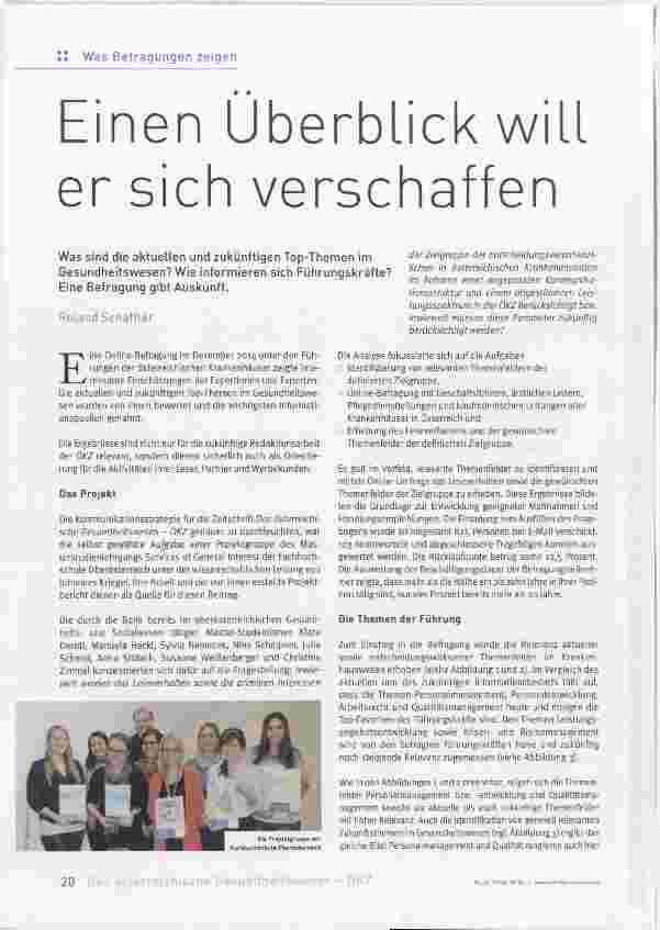 Vorschauseite 1: Einen Überblick will er sich verschaffen