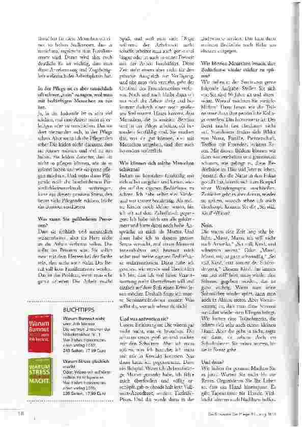 Vorschauseite 3: WIEDER SPUREN, WAS ICH SELBST BRAUCHE
