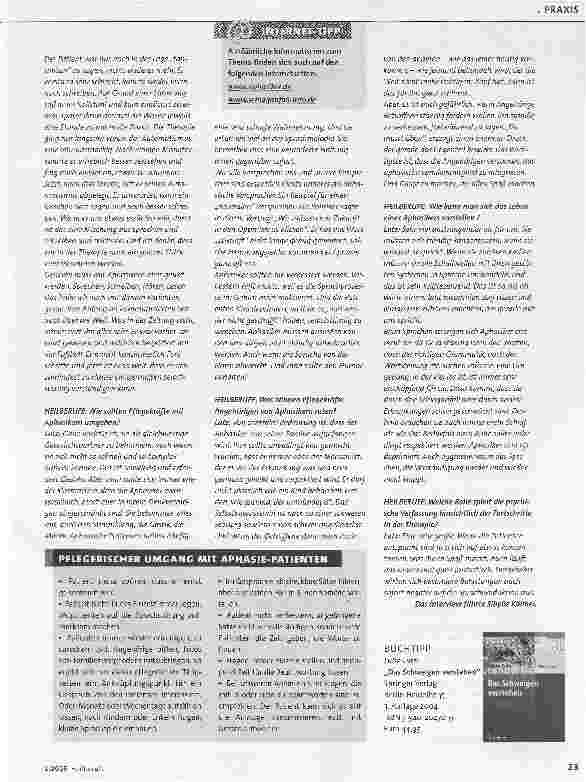Vorschauseite 2: Als ob der Dirigent fehlt. .. Aphasie - nicht nur ein sprachliches Problem