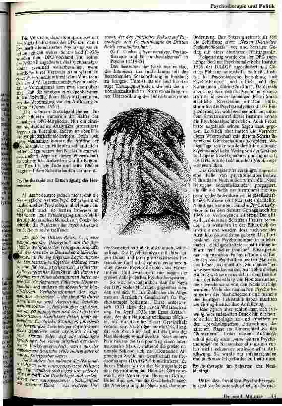 Vorschauseite 2: Psychotherapie im Nationalsozialismus