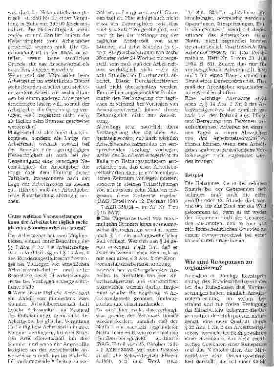 Vorschauseite 2: Praktische Probleme mit dem Arbeitszeitrecht 1. Teil