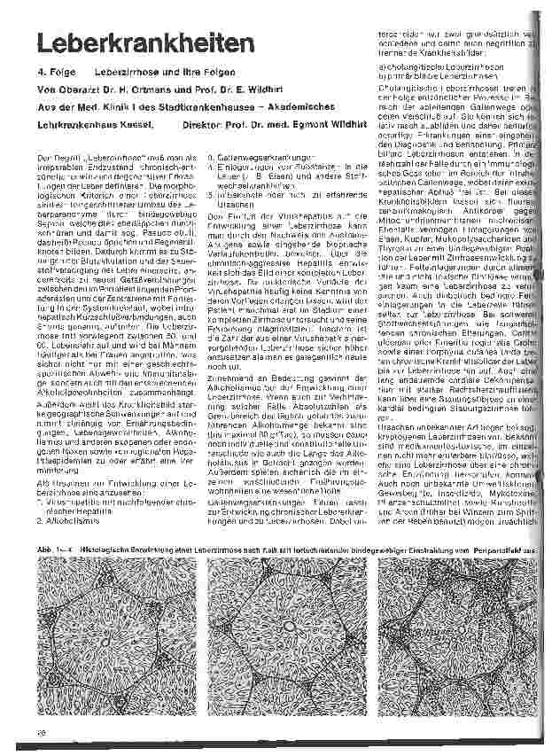 Vorschauseite 1: Leberkrankheiten 4.Folge: Leberzirrhose und ihre Folgen