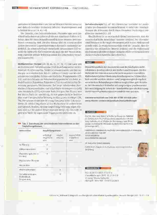 Vorschauseite 6: Diagnostik und Therapie von schmerzhaften Myoarthropathien