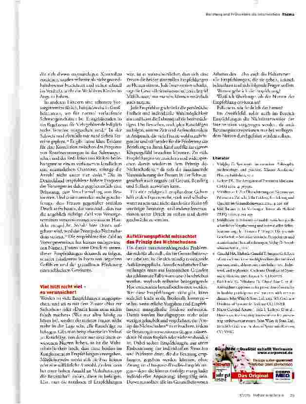 Vorschauseite 2: Prävention und Beratung: nicht automatisch nützlich oder unschädlich