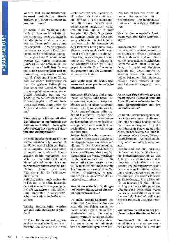 Vorschauseite 2: Hochkarätige Vorträge für erfolgreiches Krisenmanagement