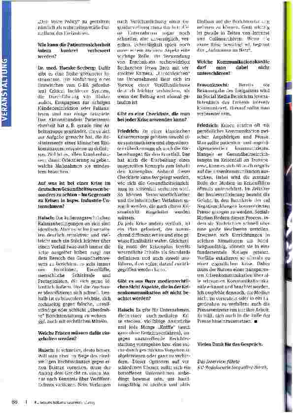 Vorschauseite 3: Hochkarätige Vorträge für erfolgreiches Krisenmanagement