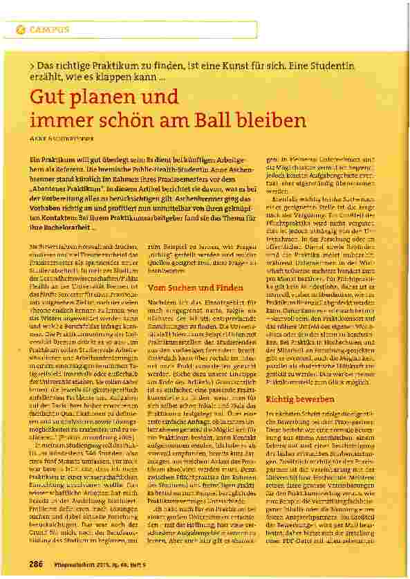 Vorschauseite 1: Gut planen und immer schön am Ball bleiben