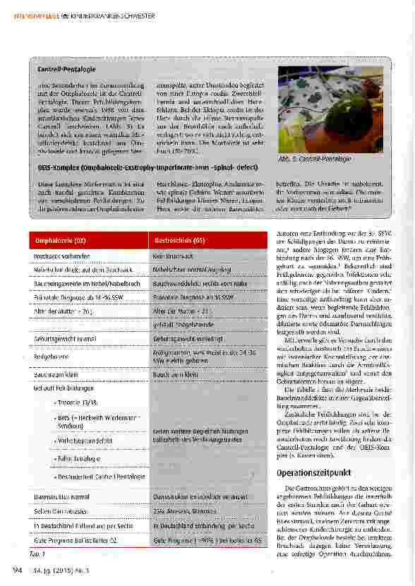 Vorschauseite 3: Bauchwanddefekte: Gastroschisis und Omphalozele