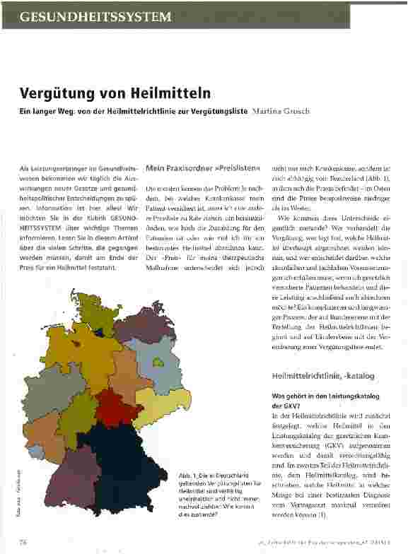 Vorschauseite 1: Vergütung von Heilmitteln