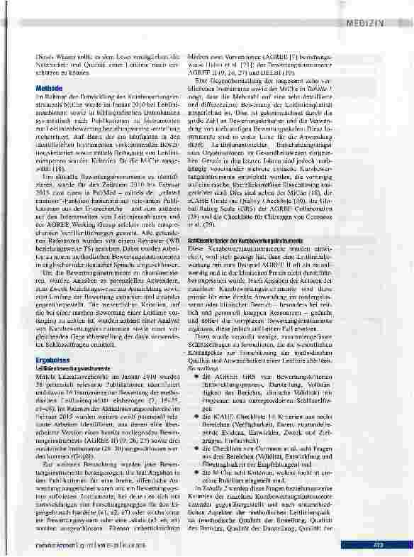 Vorschauseite 3: Bewertung von Leitlinien