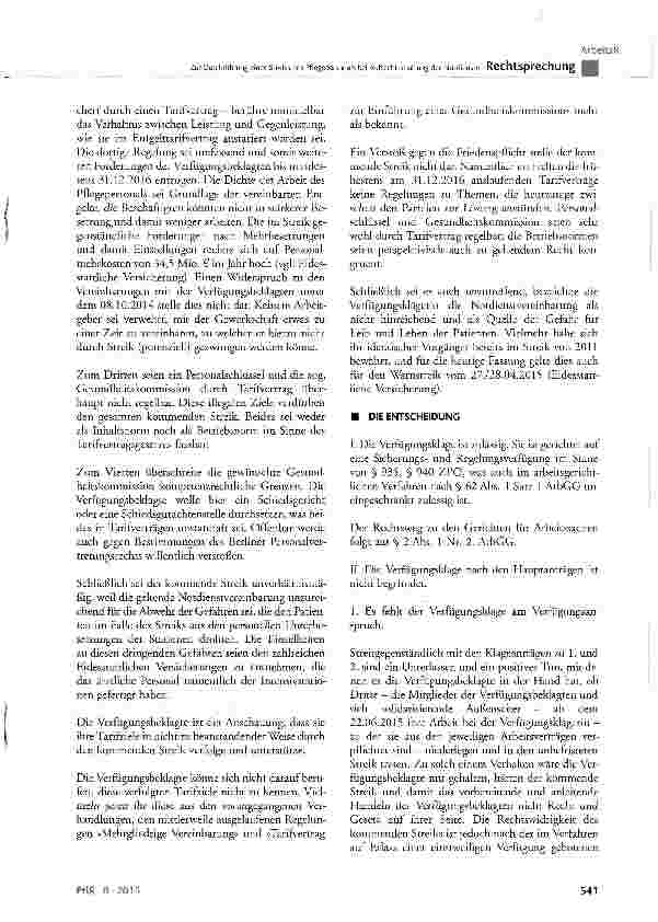 Vorschauseite 3: Zur Durchführung eines Streiks des Pflegepersonals bei Aufrechterhaltung der NotdiensteGG Art. 9 Abs. 3