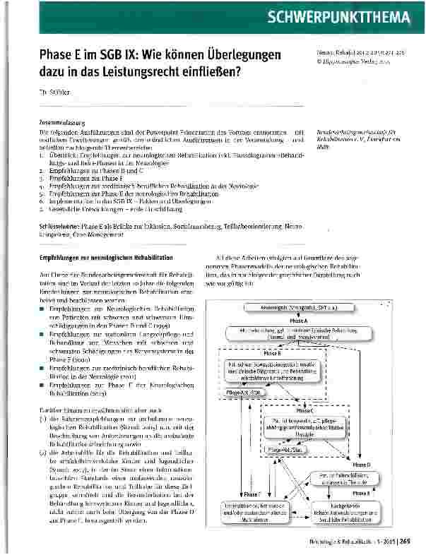 Vorschauseite 1: Phase E im SGB IX: Wie können Überlegungen dazu in das Leistungsrecht einfließen?