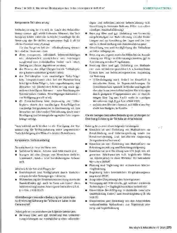 Vorschauseite 5: Phase E im SGB IX: Wie können Überlegungen dazu in das Leistungsrecht einfließen?